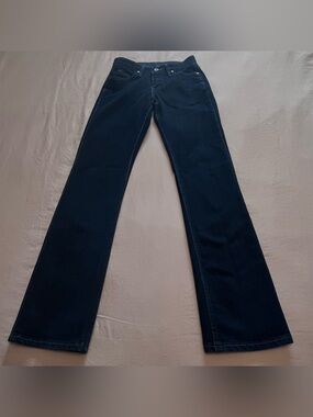 Wrangler Women's Q-BABY Navy No Gap Waistband Bootcut Riding Jeans